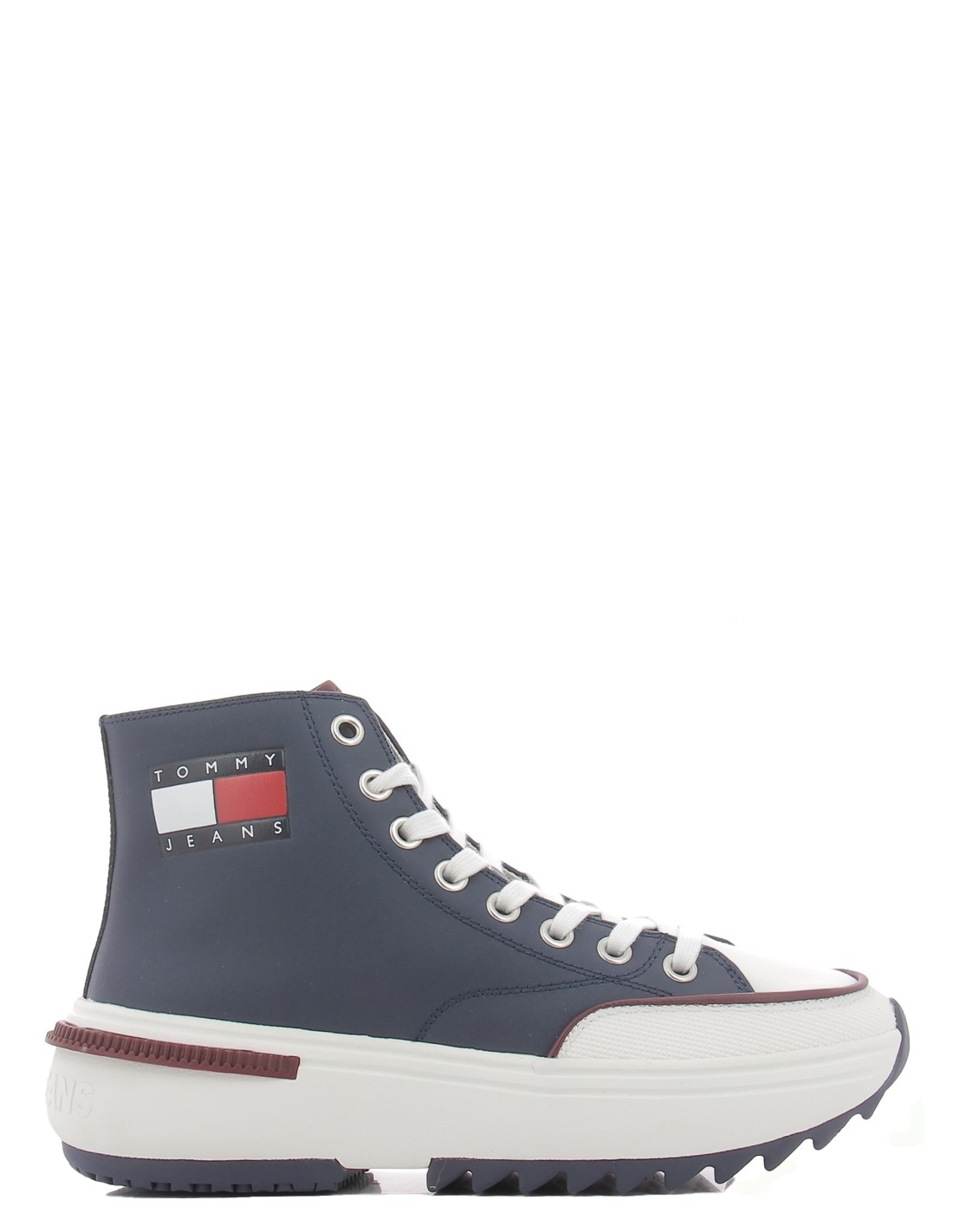 tommy hilfiger baskets montantes homme tj mens cleat run cuir bleu