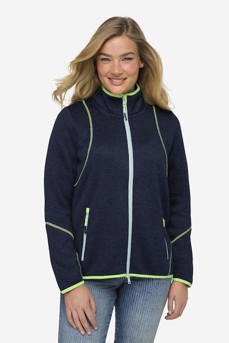 Fleecejacke, Kapuze, Schmucknähte, OEKO-TEX