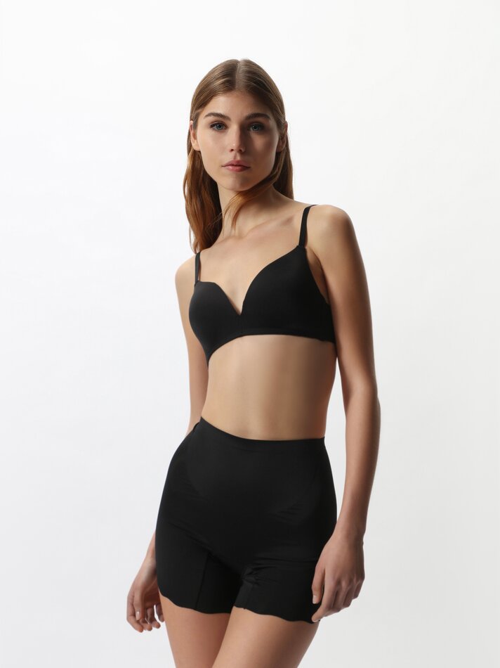 Shorts modeladores de microfibra - Preto