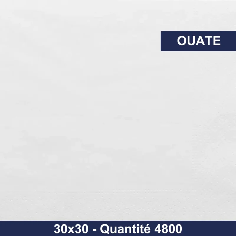 QUALQUE - Serviette de table ouate - 30x30 - Blanc - x4800