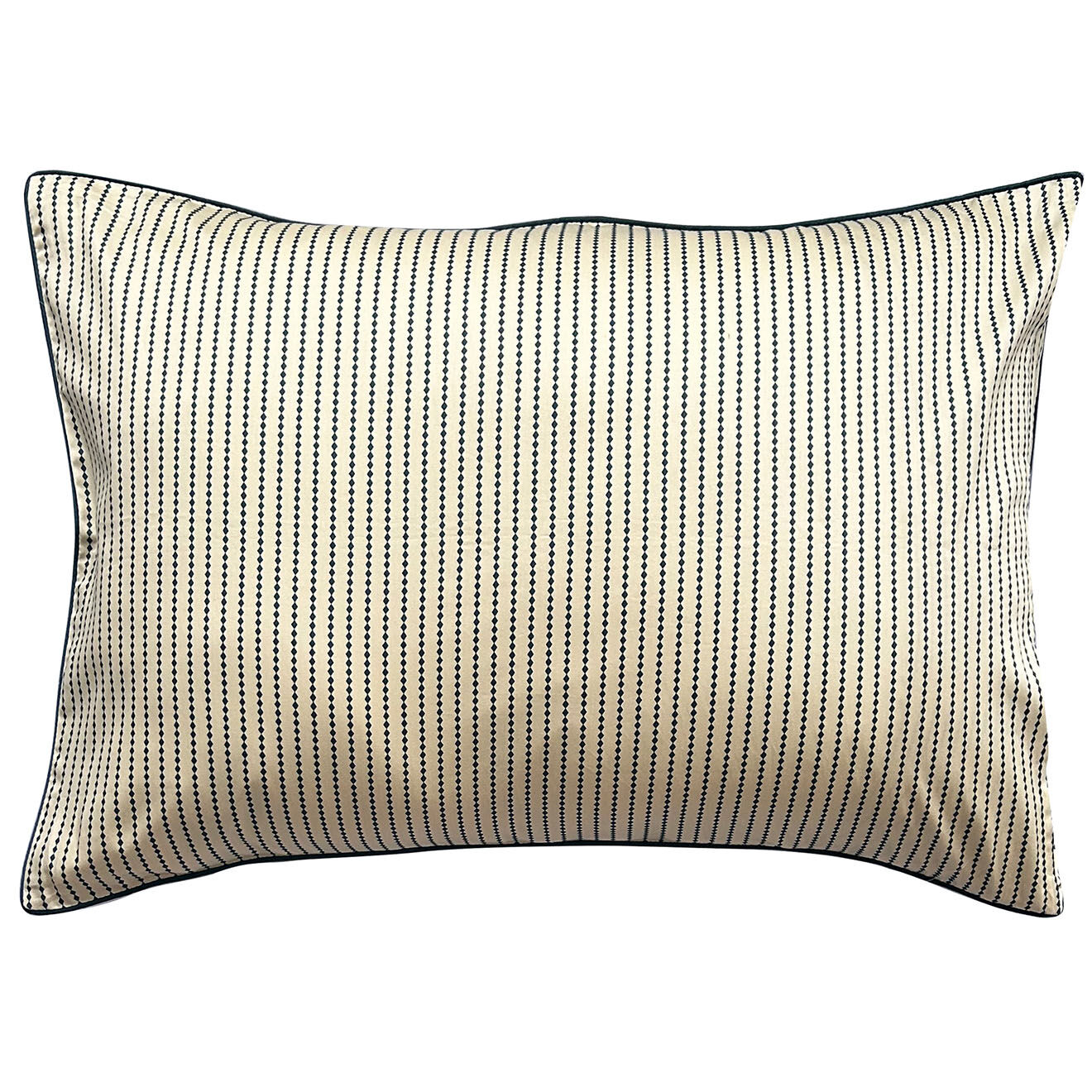 Perle de Coton Taie d'oreiller en Satin de Coton Maya ivoire/vert