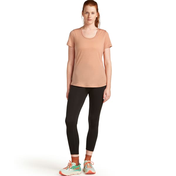T-shirt randonnée ICEBREAKER W MERINO 125 COOL-LITE SPHERE III SS SCOOP TEE DESERT SAND