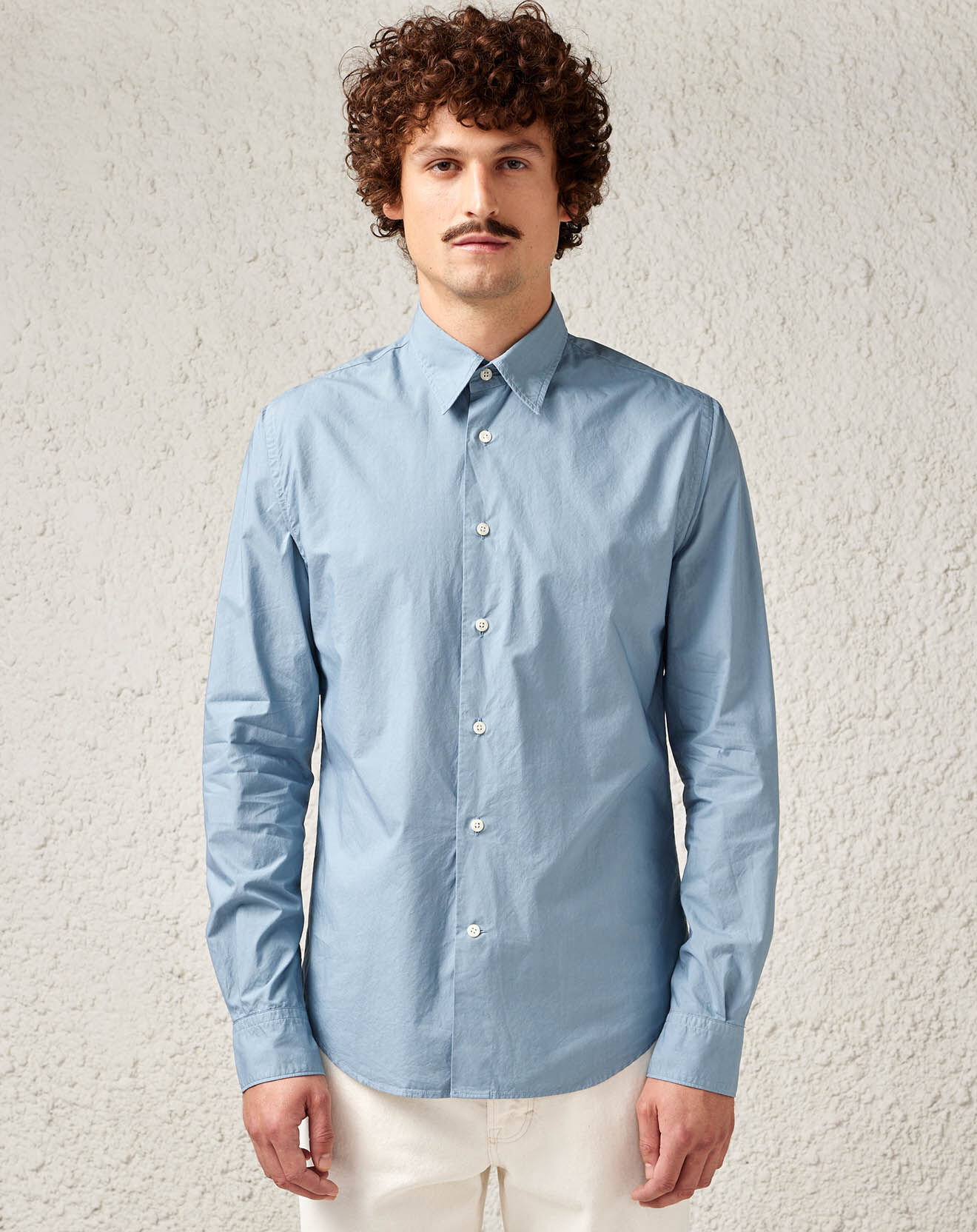 Bellerose Chemise droite 100% Coton organique Franklin bleue