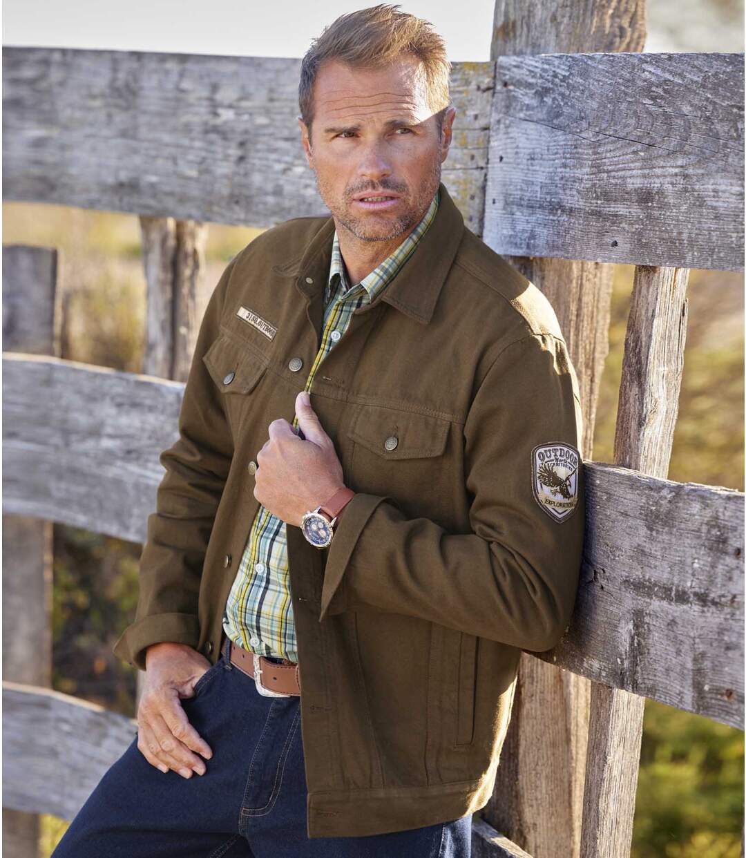 Veste en Jean Brown
