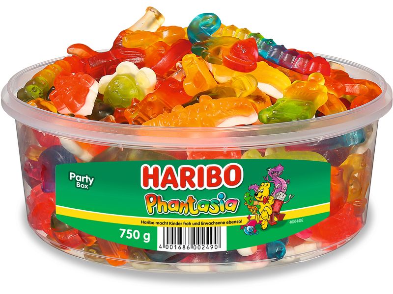 Haribo Gummibonbons Haribo Phantasia Dose 750 g Süsse Fruchtgummis