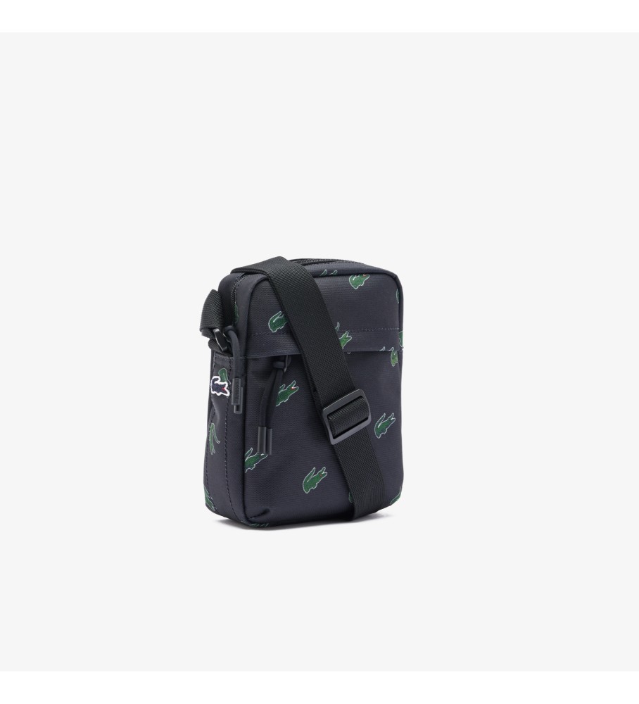 Bolsa de ombro vertical para câmera Lacoste, azul marinho escuro