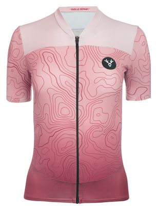 Maillot Manches Courtes Femme LeBram Grand Ballon Rouge Coupe Ajustée