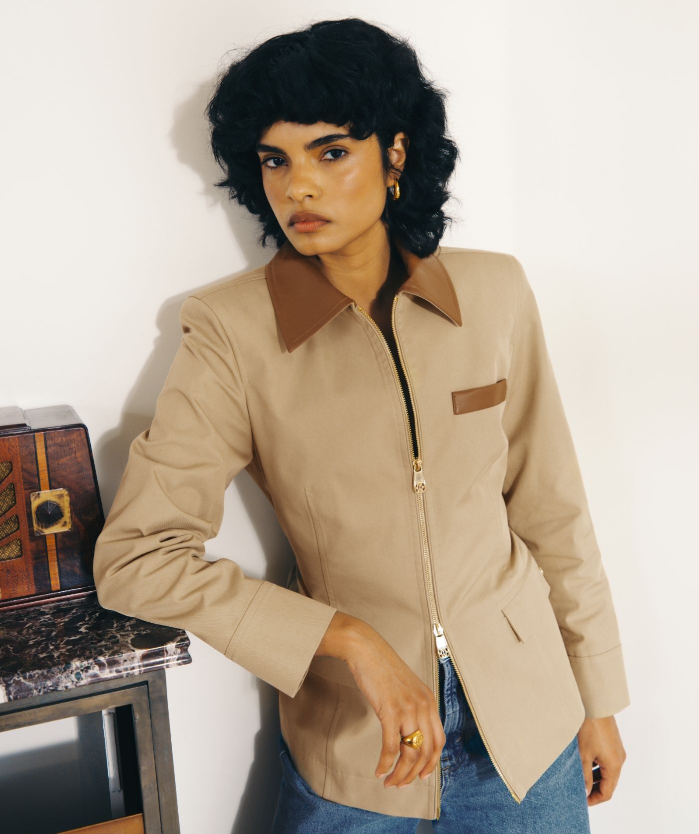 JV-TROY fitted jacket - beige