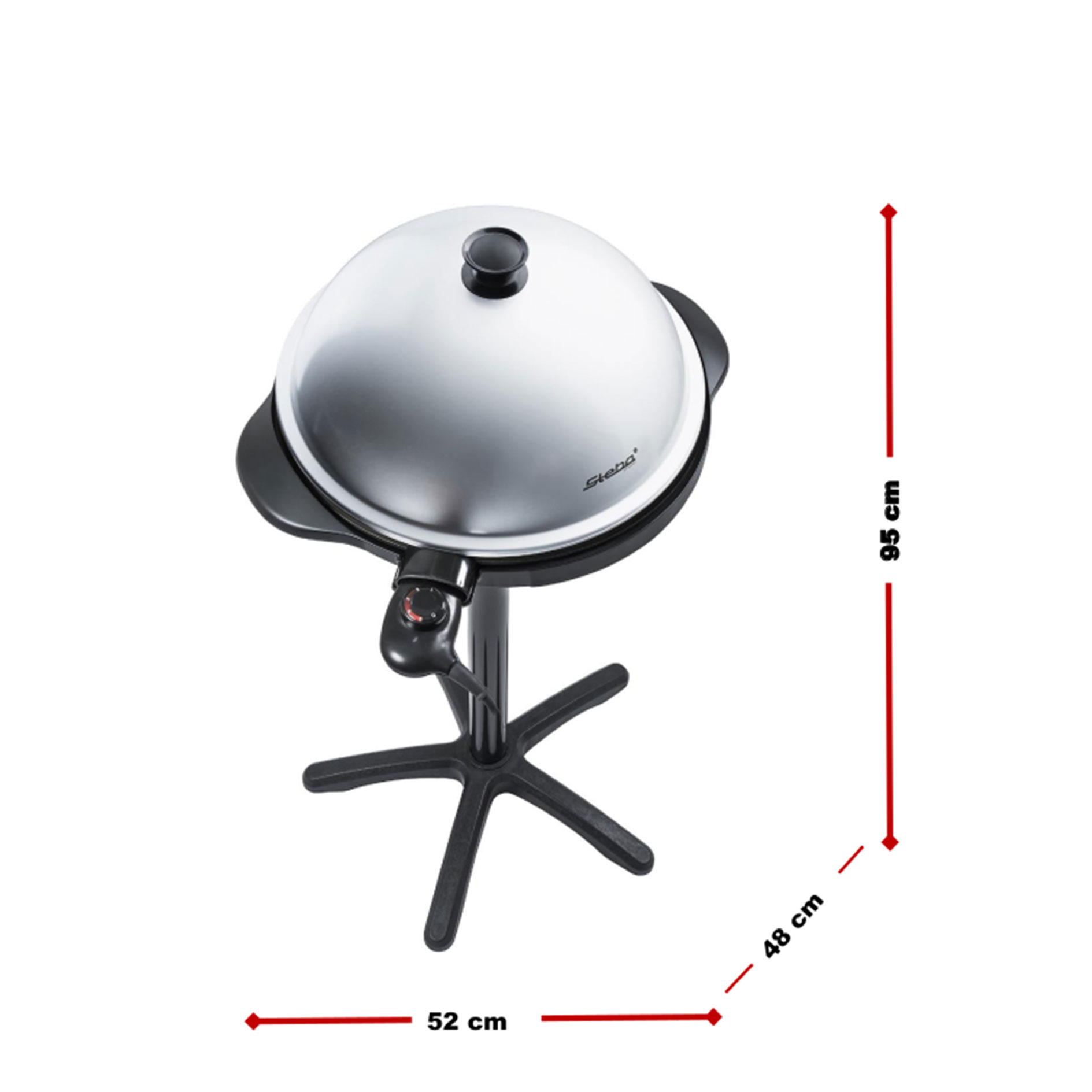 STEBA Elektro-BBQ-Grill VG 250 - schwarz-silber