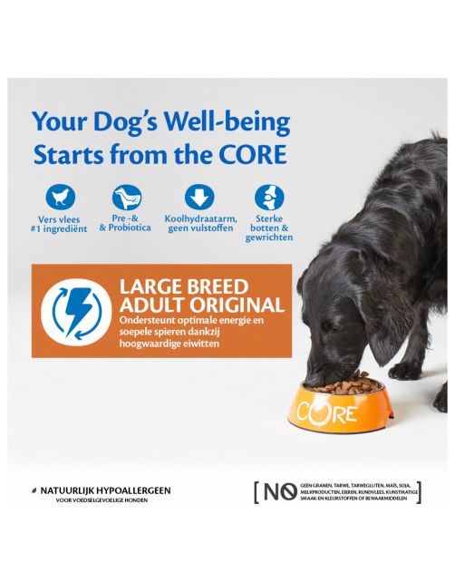 Wellness Core Grain Free Dog Large Breed Adult Kip - Hondenvoer