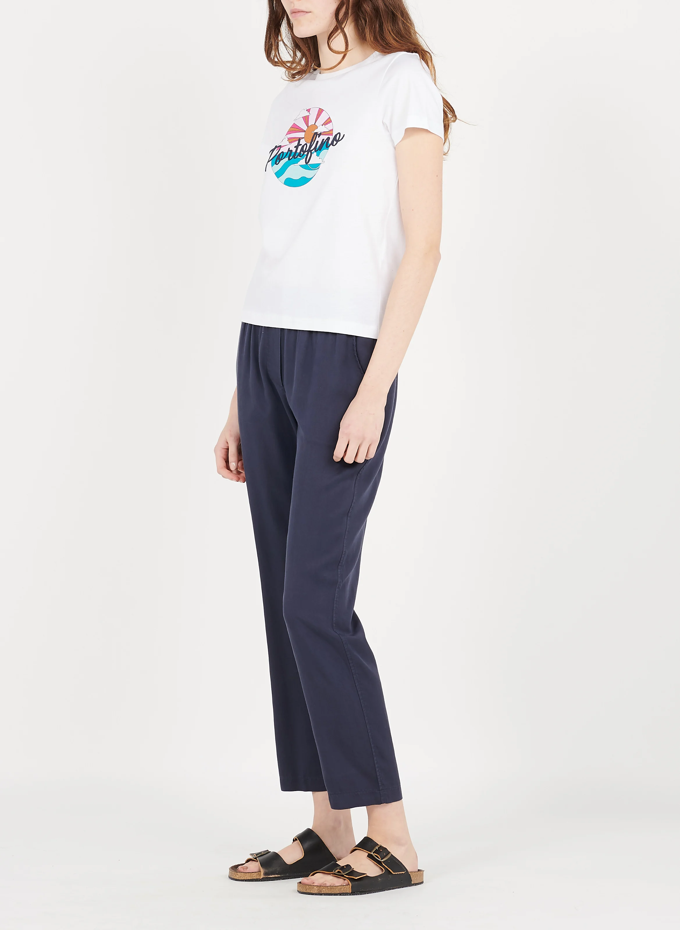 Pantalon droit 7/8ème | Bleu