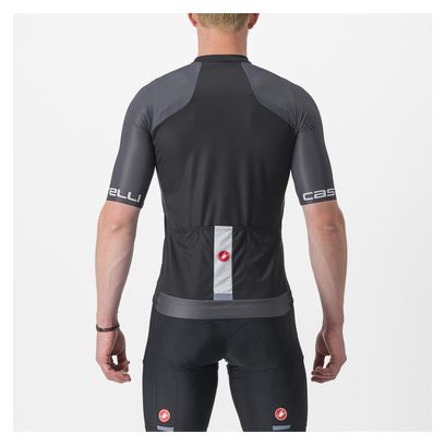 Maillot Manches Courtes Castelli Entrata VI Noir/Gris