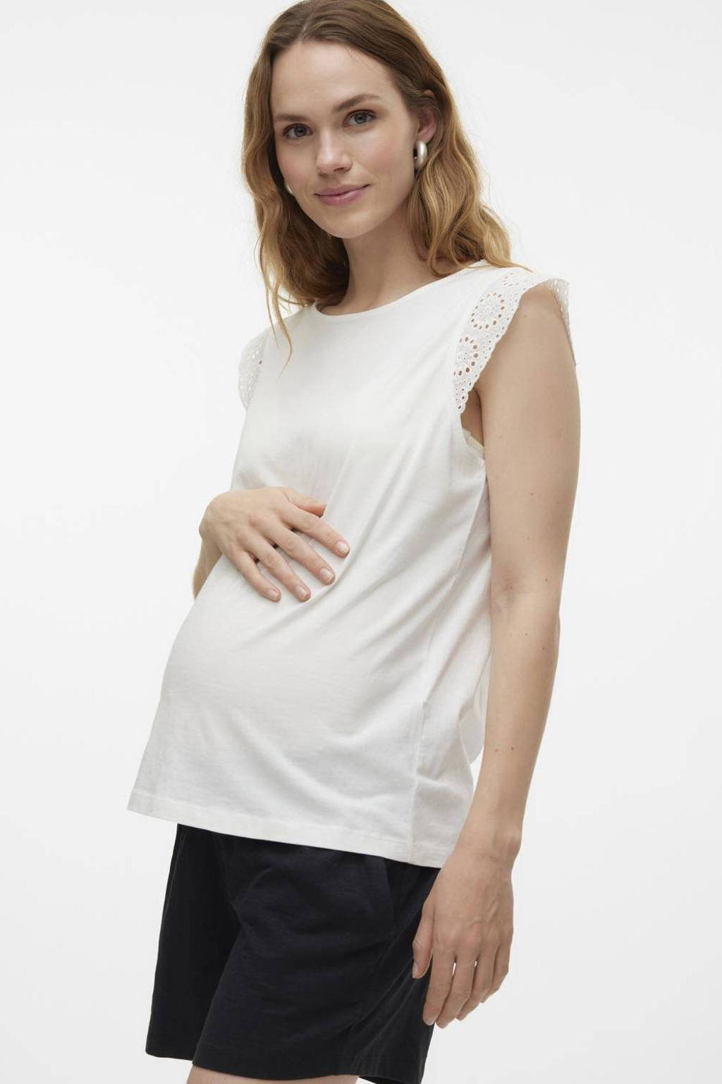 VERO MODA MATERNITY T-shirt VMMEMILY wit