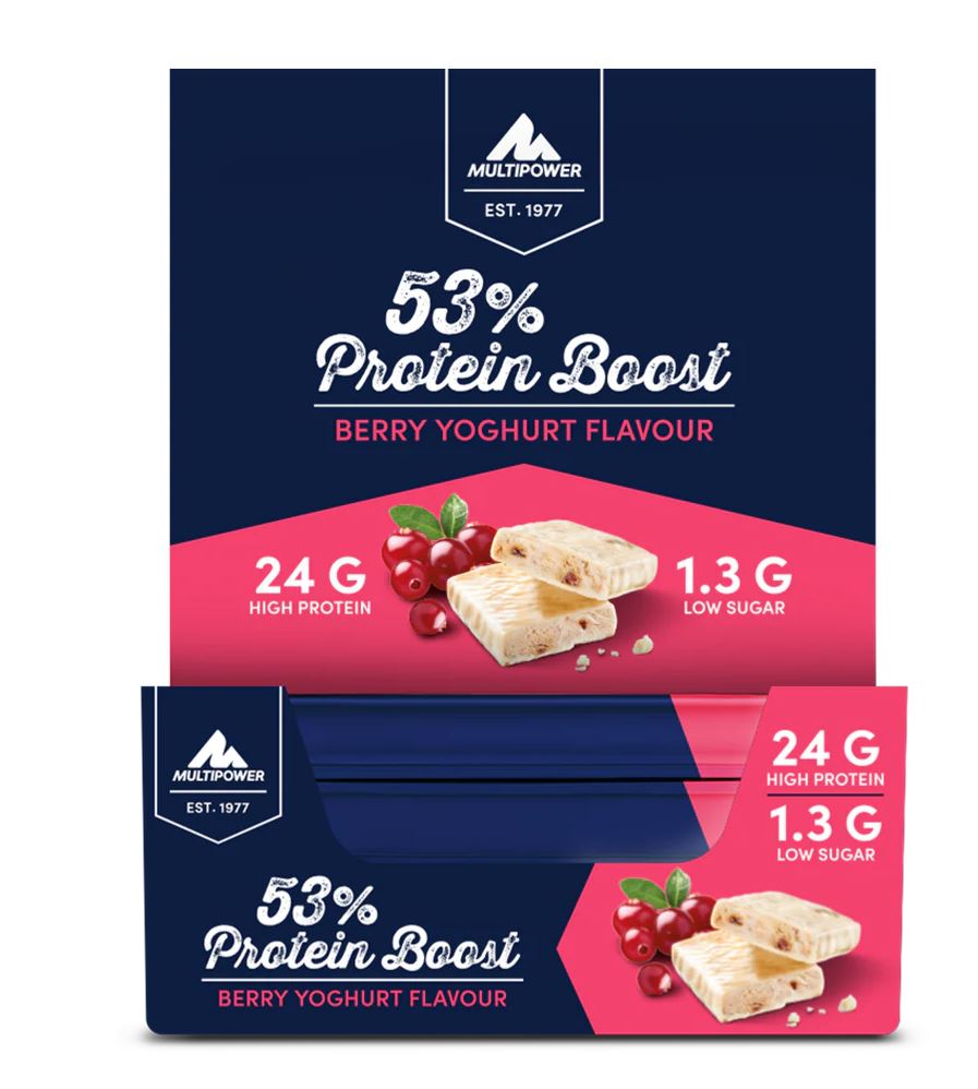 VE Multipower Proteinriegel Boost Berry Yoghurt 20x45g=900g MHD:31.12.24