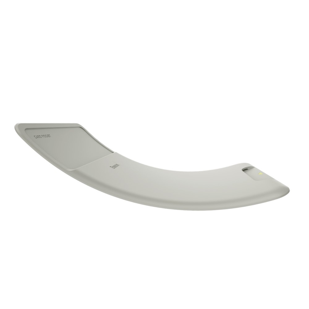 Universal Silikon TPU Pocket Stick-On Kartenfach mit Adhesive Klebe-Pad - Hellgrau