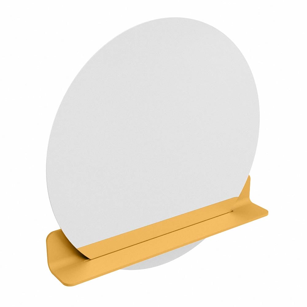 Mondiaz Spot spiegel rond Ø80cm met planchet ocher