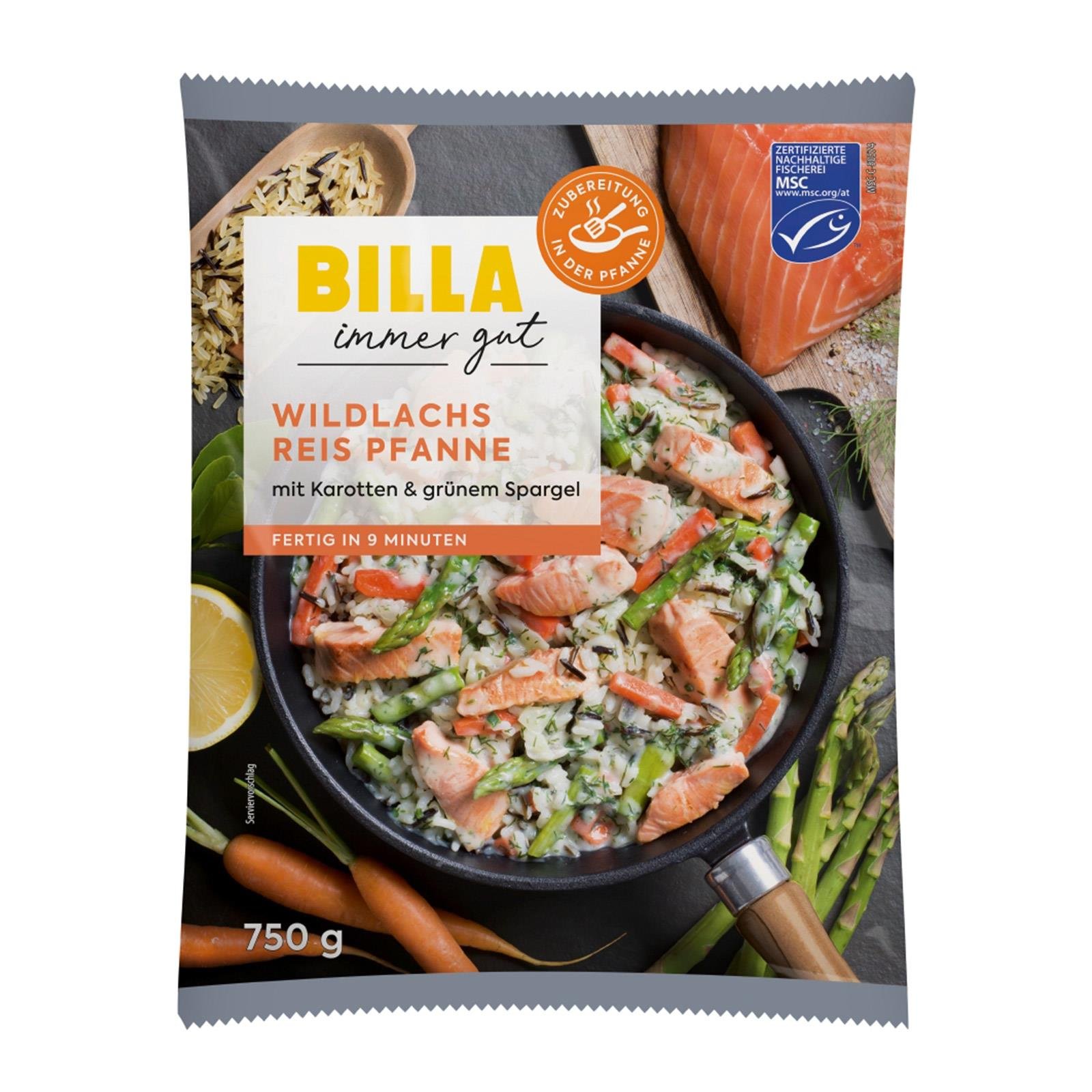 BILLA Wildlachs Reis Pfanne