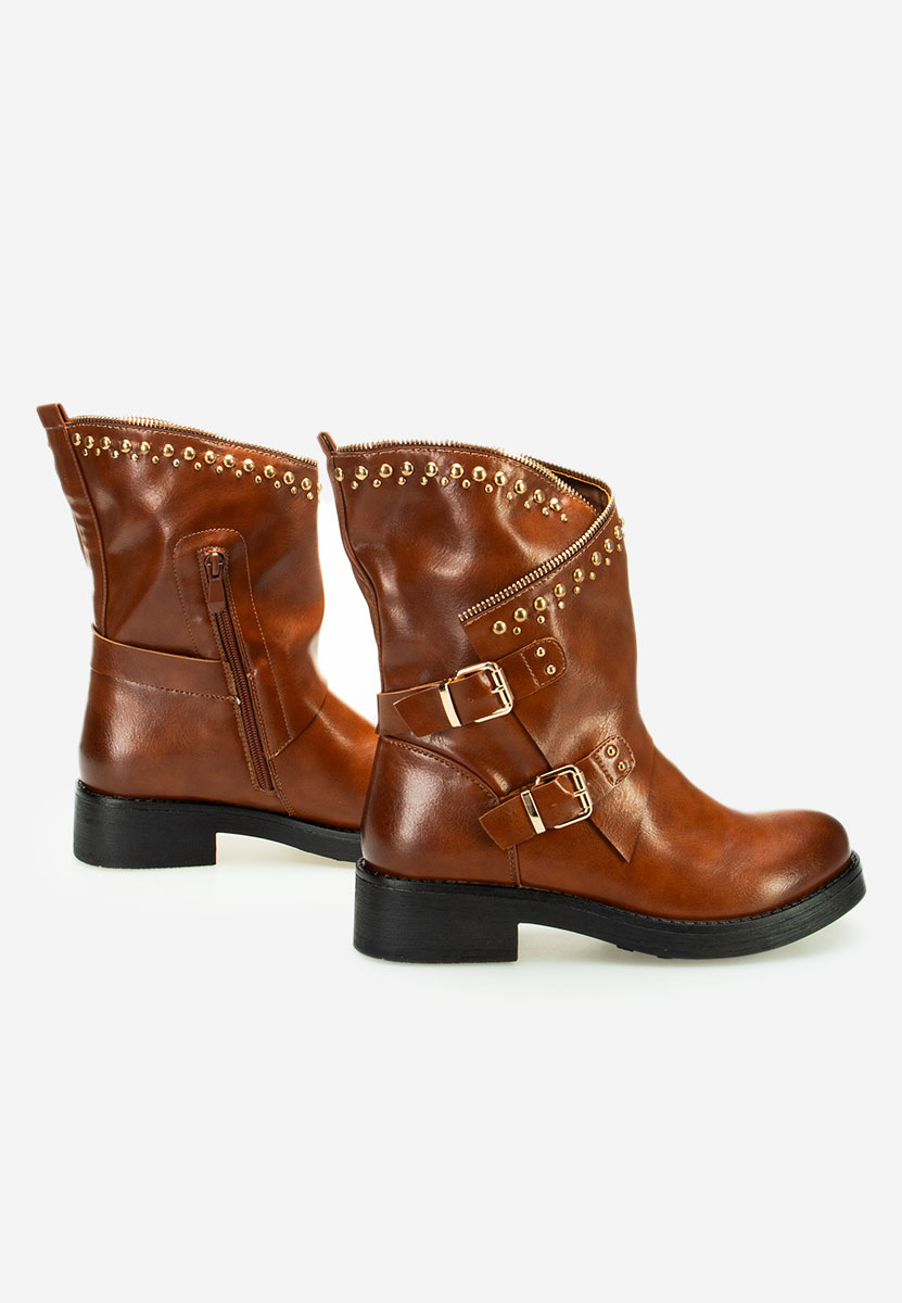 Bottes plates femme brunes Zuvila