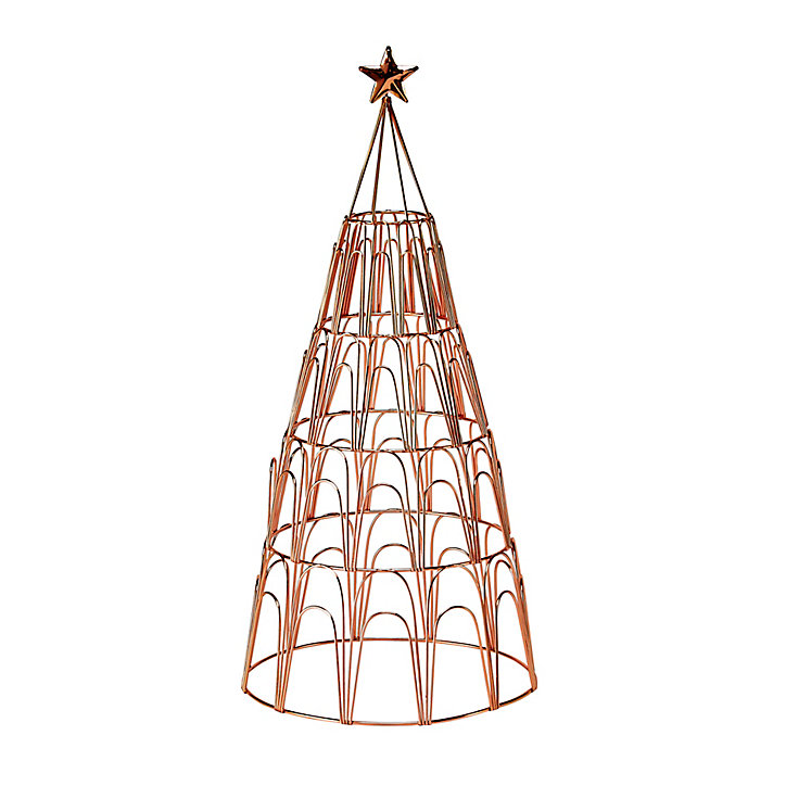 Sapin décoratif de table en cuivre 36 cm