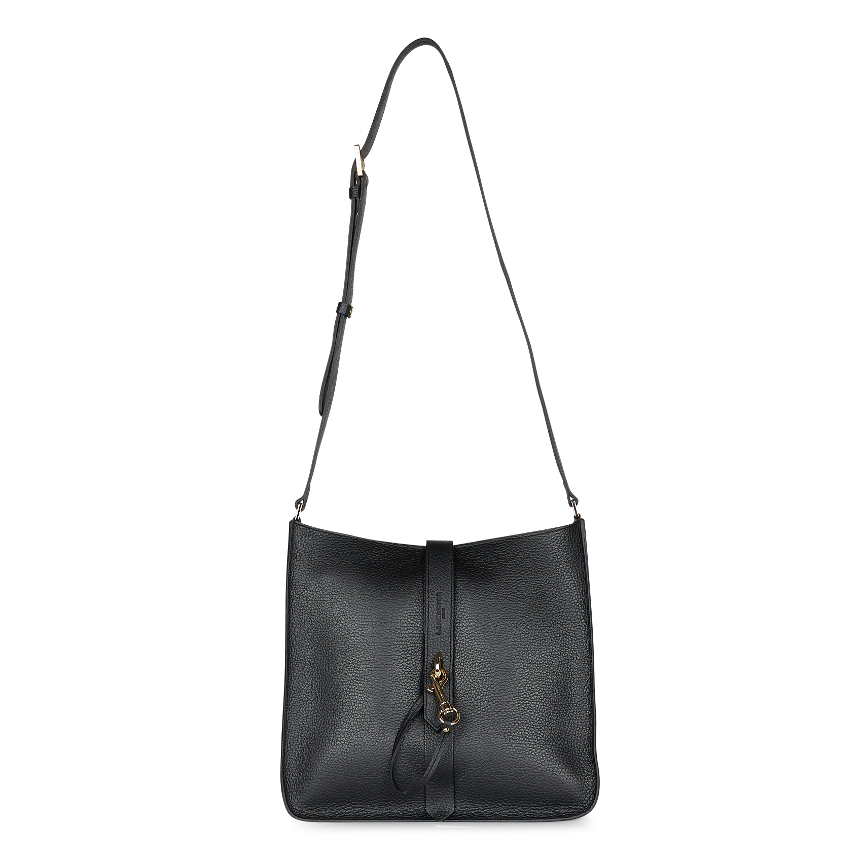 Grand sac trotteur en cuir| Noir