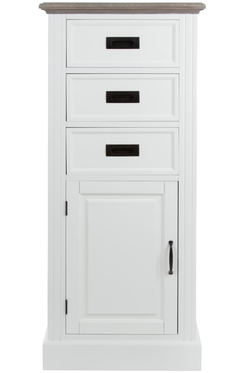 Kommode Rita - weiß - 3 Schubkästen - 1 Tür