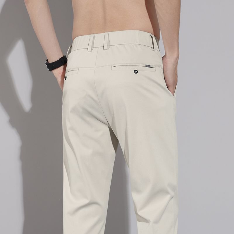 Andrei - Mid Rise Plain Tapered Pants