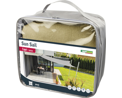 Capri Square Zonnescherm 4m Crème Wit