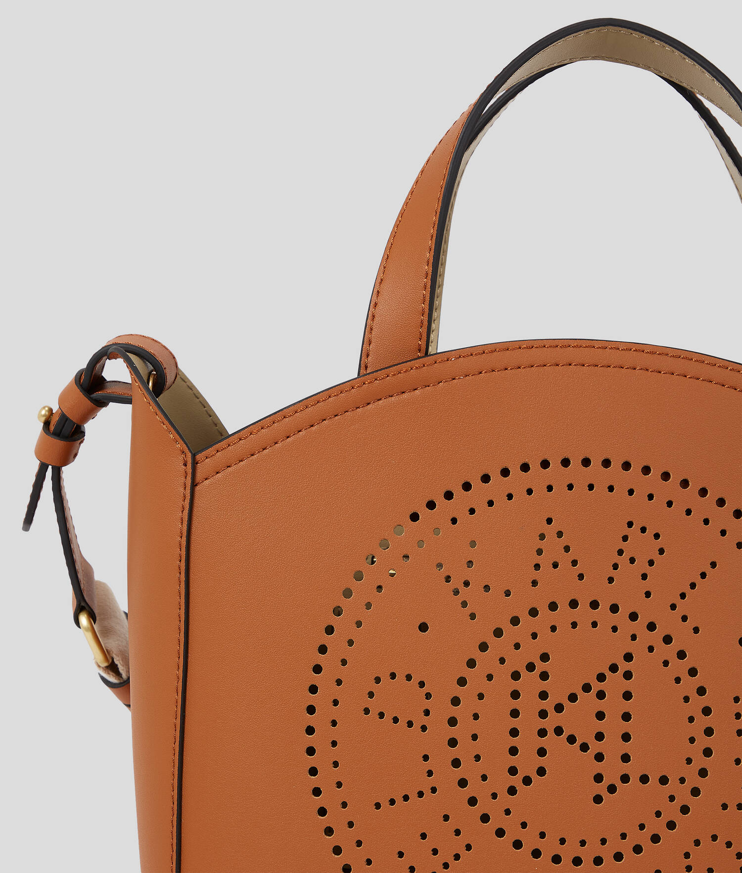 PETIT SAC CABAS PERFORÉ K/CIRCLE - Brun