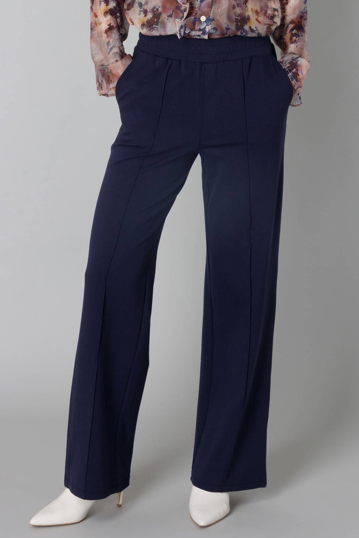 Yest wide leg broek marine