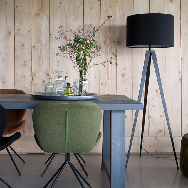 Vloerlamp Tripod  zwart/grijs