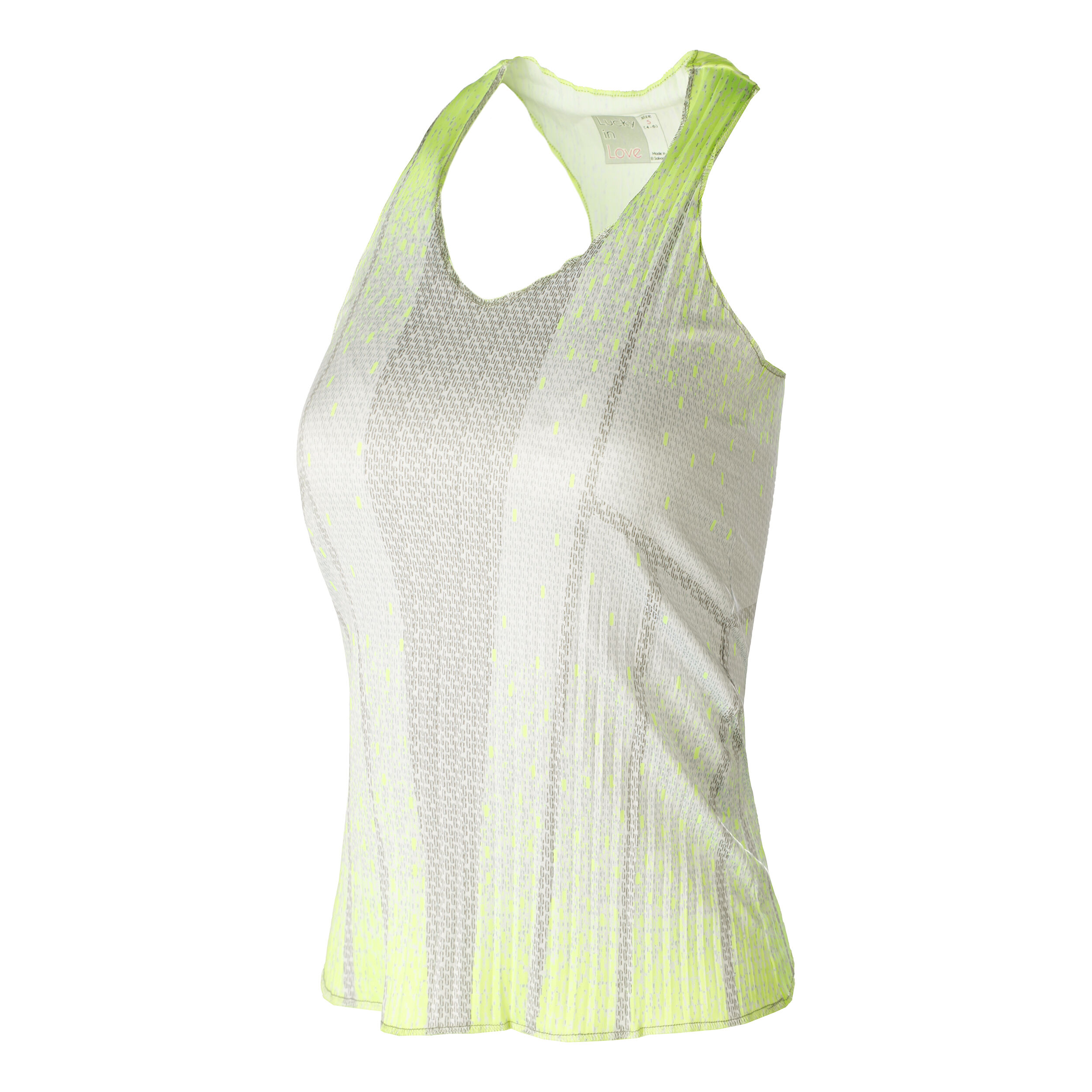Lucky in Love Pleat Don't Go Débardeur Tank Top Femmes - Blanc , Multicouleur