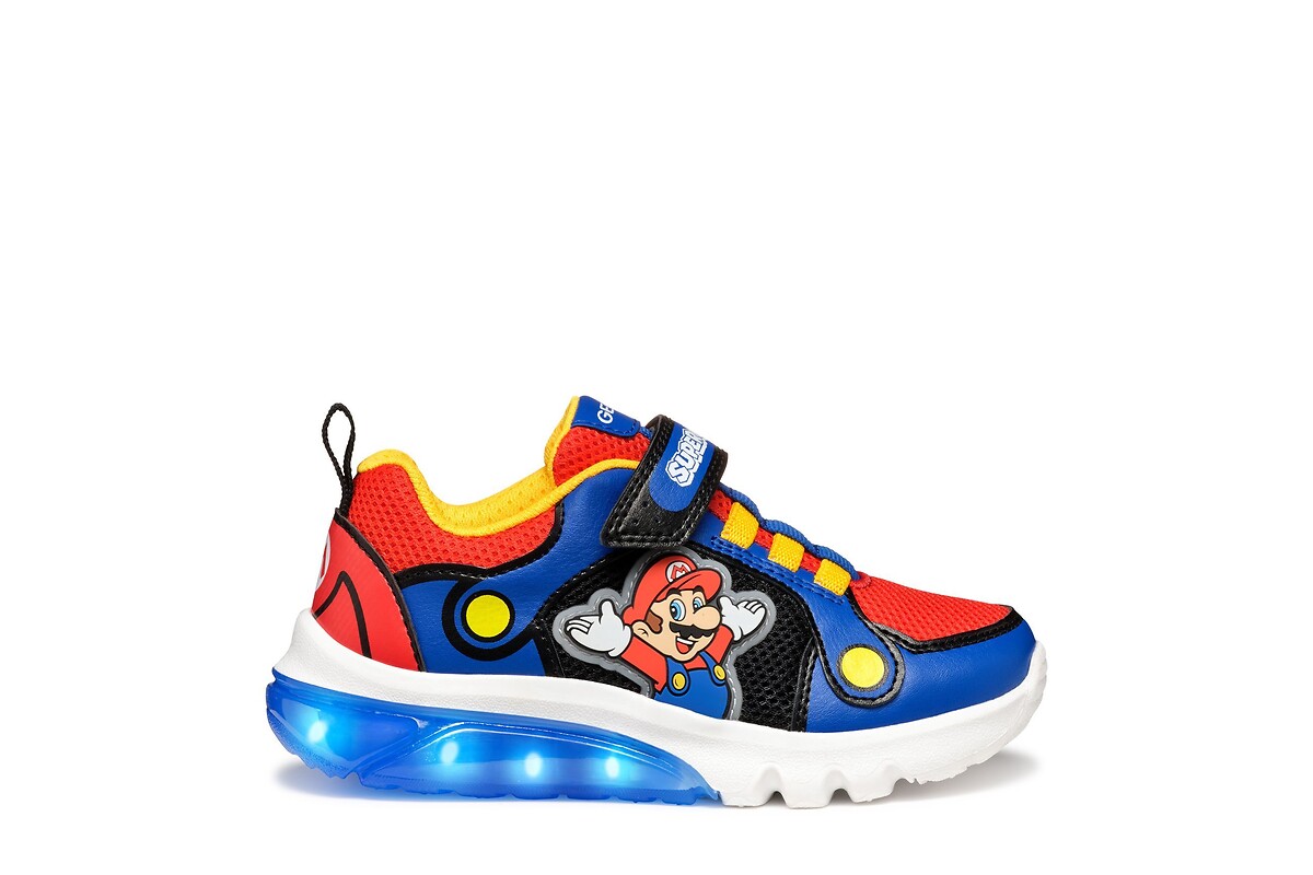 GEOX<br>Tênis respiráveis com LED, Ciberdron x Supermario