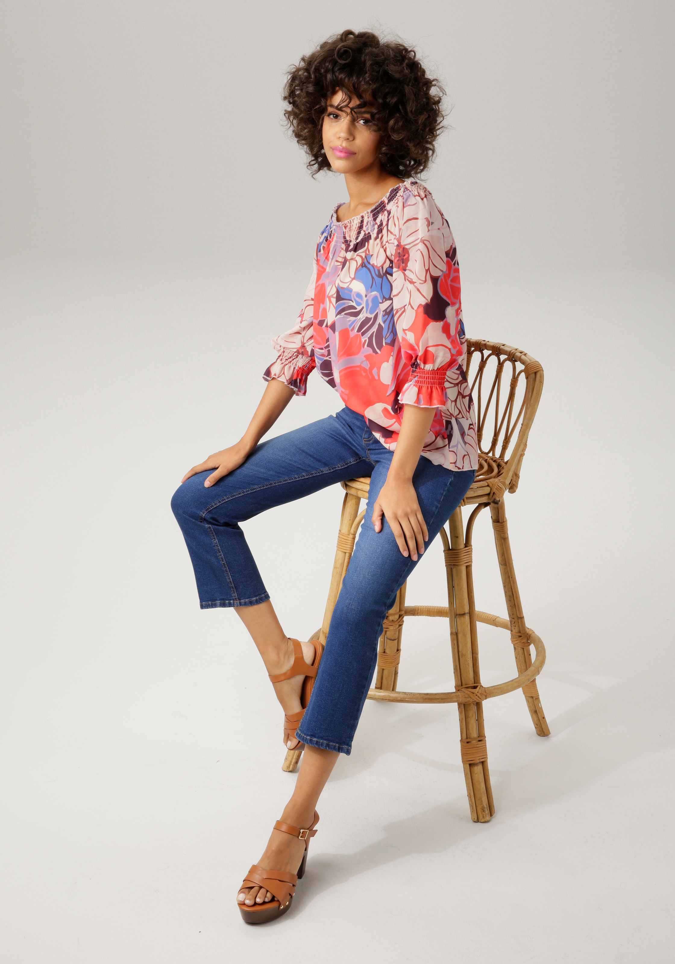 Aniston CASUAL Bootcut-Jeans , in trendiger 7/8-Länge