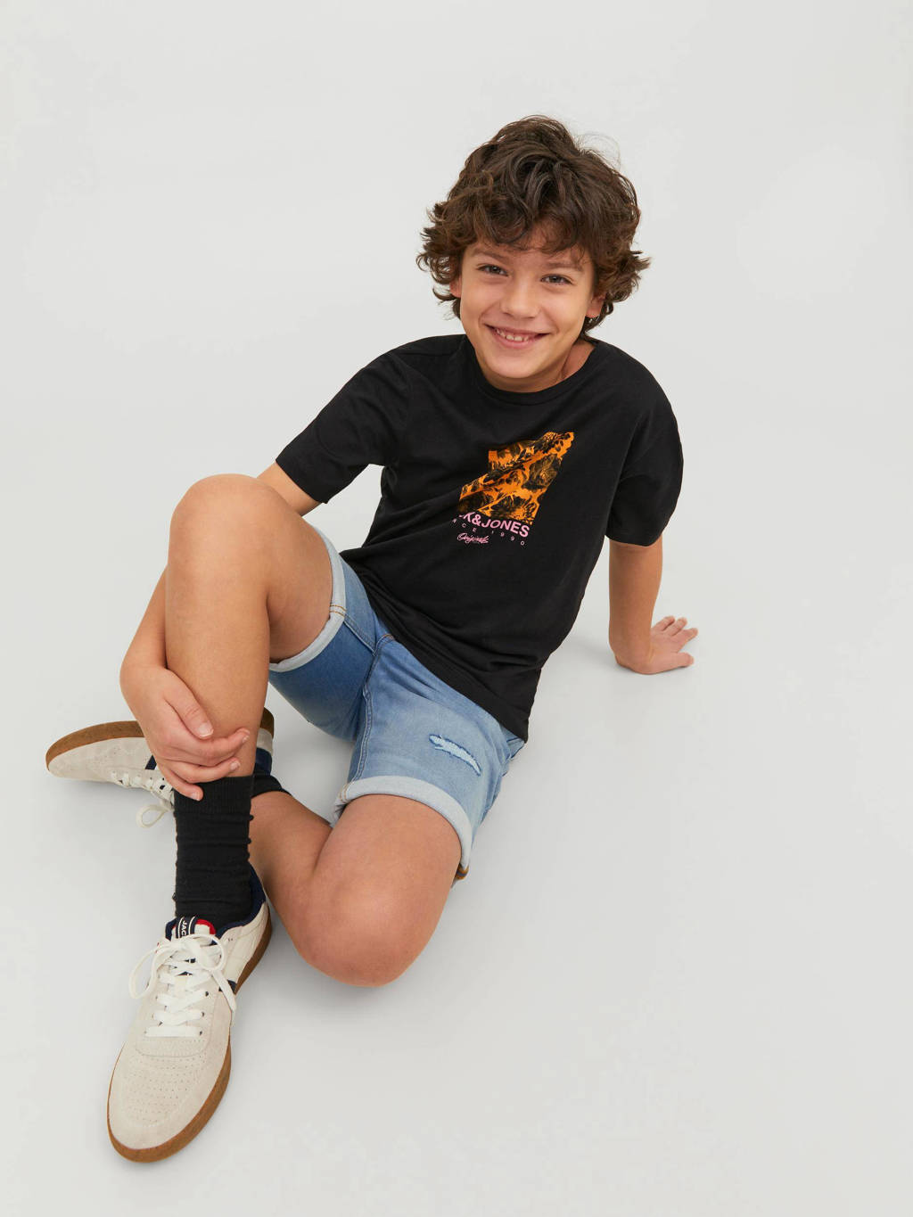 JACK & JONES denim short JJIRICK blue denim