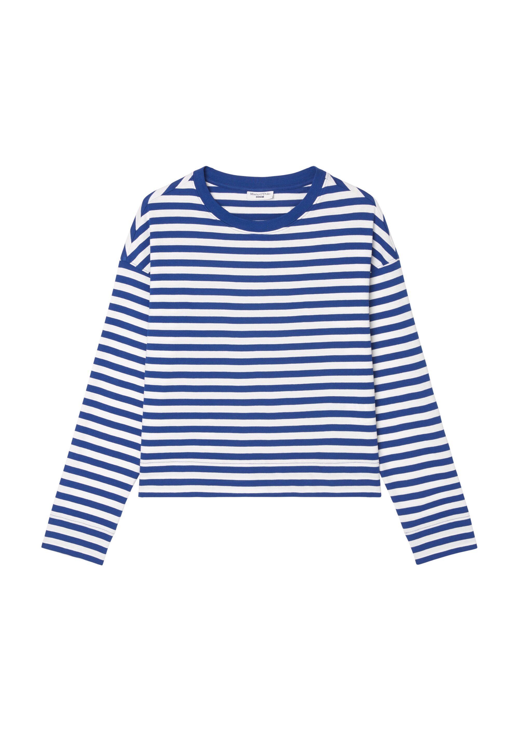 Ringel-Longsleeve loose aus garngefärbter Bio-Baumwolle