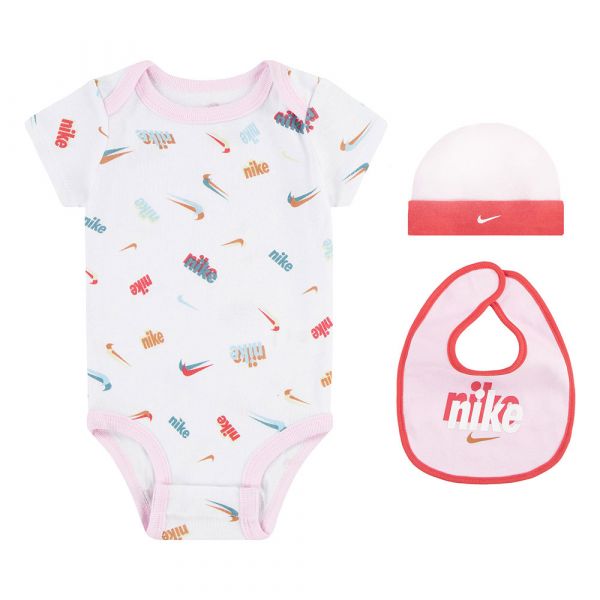 Nike Kids Bodie De Manga Curta 3 Unidades 6-12 Meses White - 0196923626479