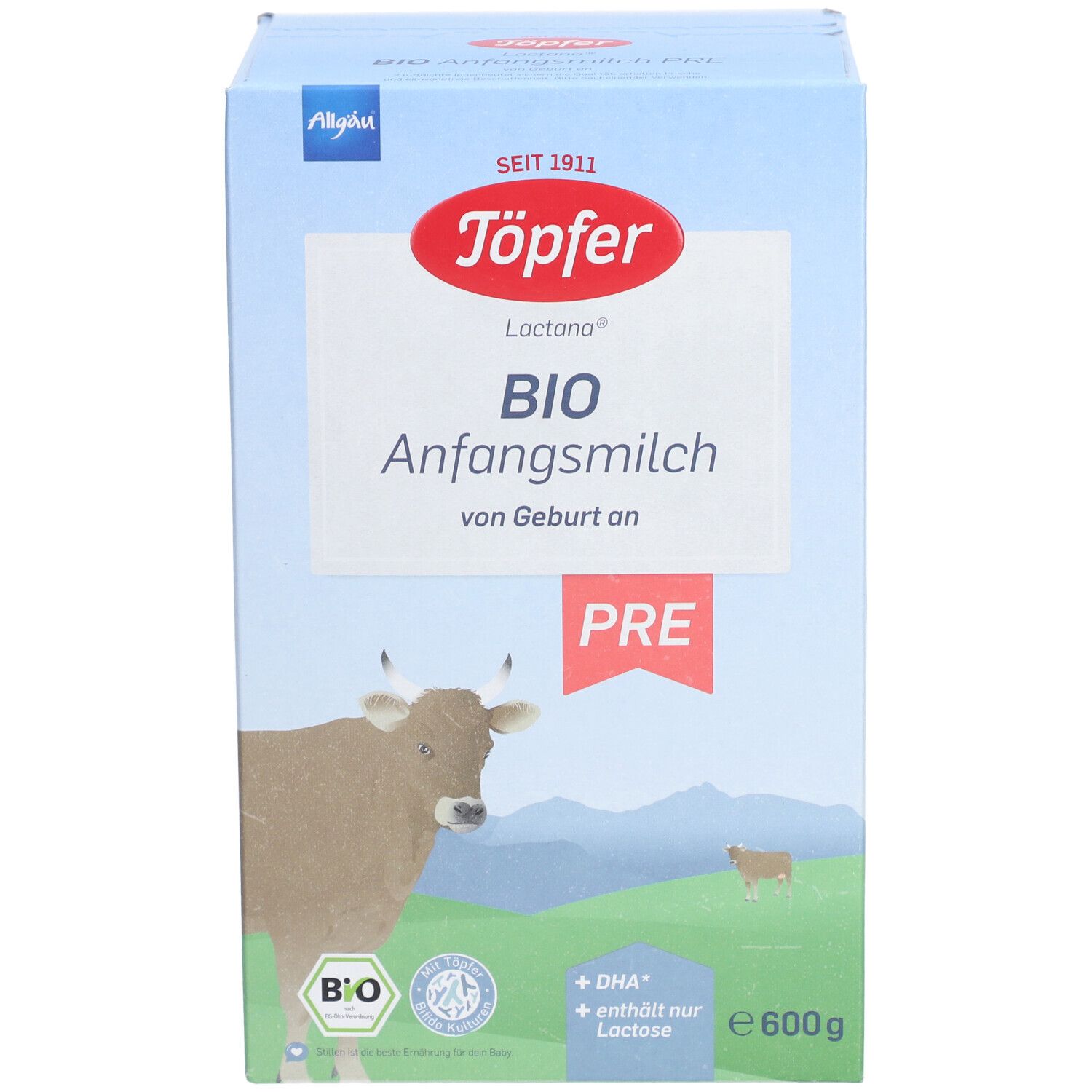 Töpfer Lactana Bio Pre Anfangsmilch von Geburt an
