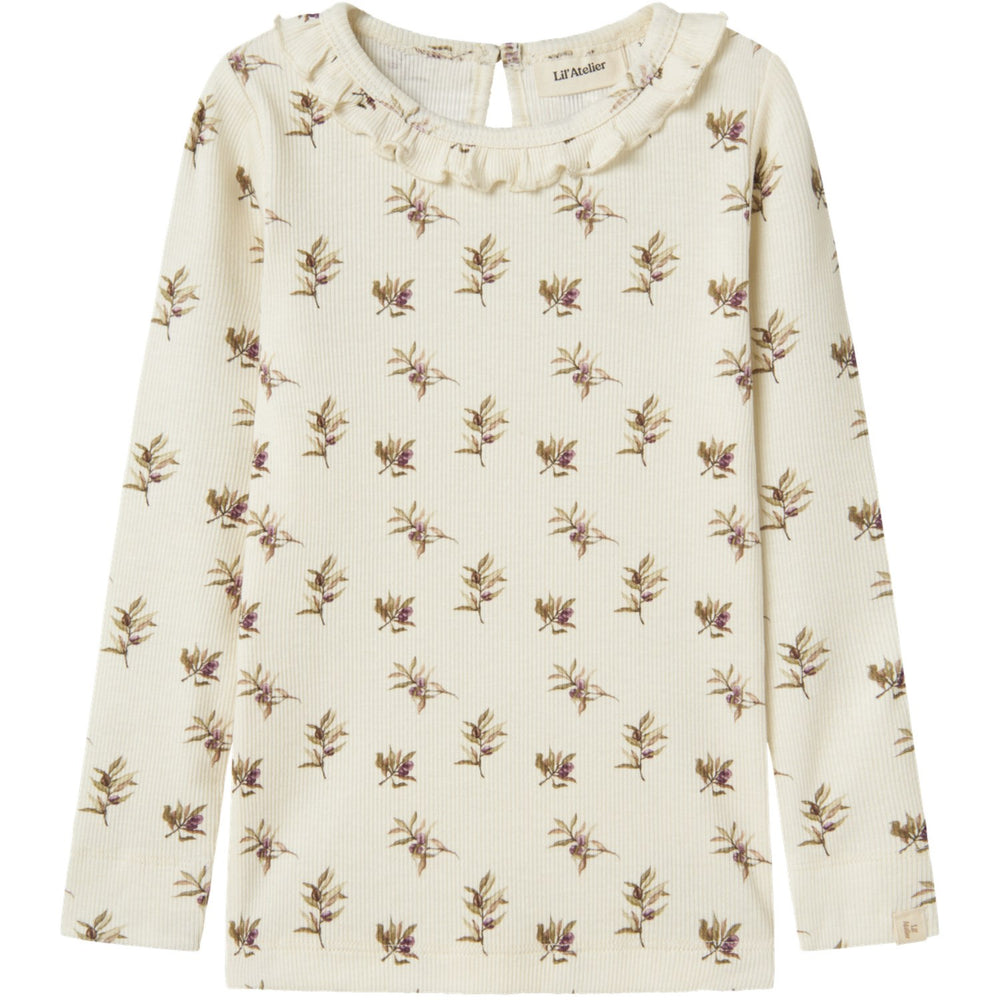 Køb Lil'Atelier Turtledove Olive Gavo Els Slim Bluse