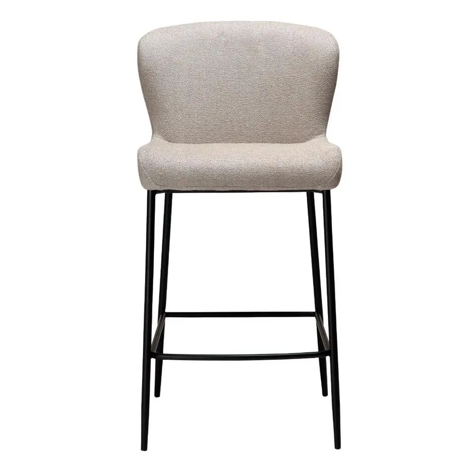 Hioshop Glam Dan-Form counterstoel bouclé lichtgrijs