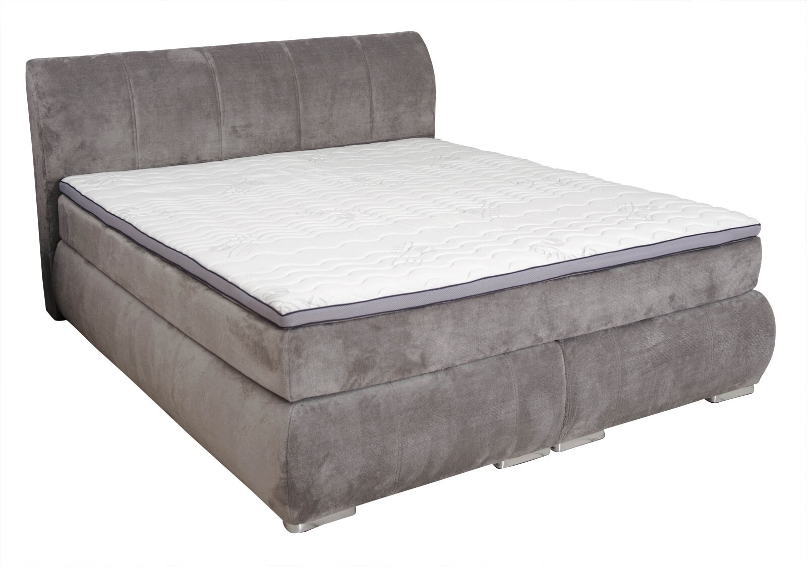 Boxspringbett Scarlett Grau Liegefläche 180x200 cm