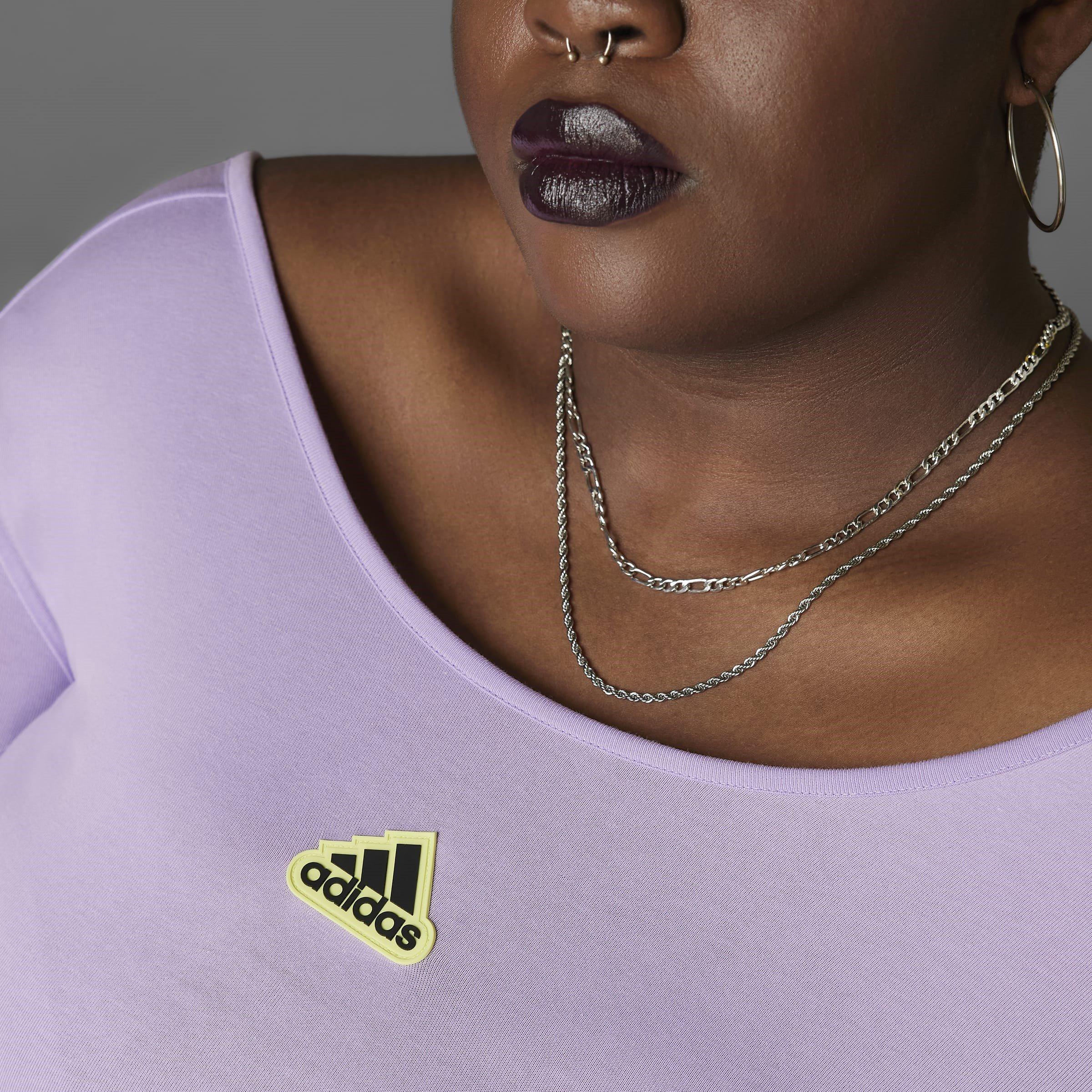 adidas Cropped Long Sleeve Top (Plus Size) Womens