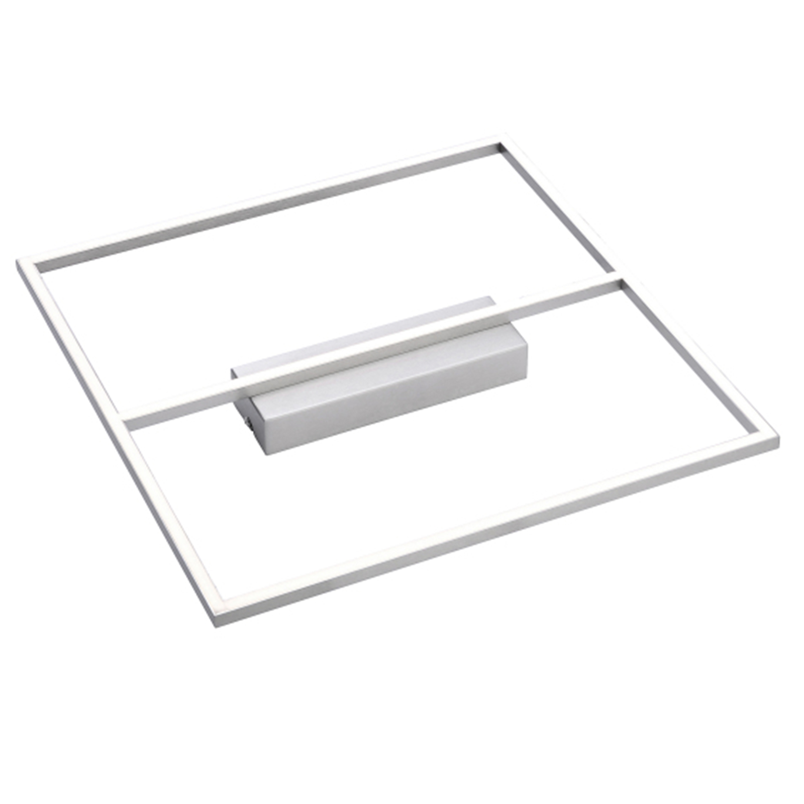 LED-Deckenleuchte - Stahl-weiß - 45x45 cm