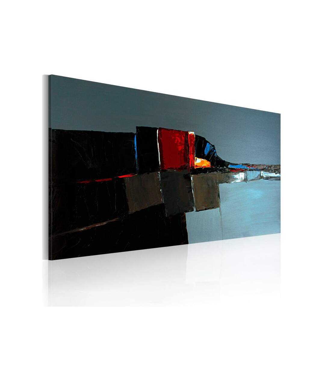 Paris Prix - Tableau Peint à La Main eléphant Dans L'abstraction 60x120cm