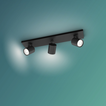 Philips opbouwspots Runner 3-lichts zwart