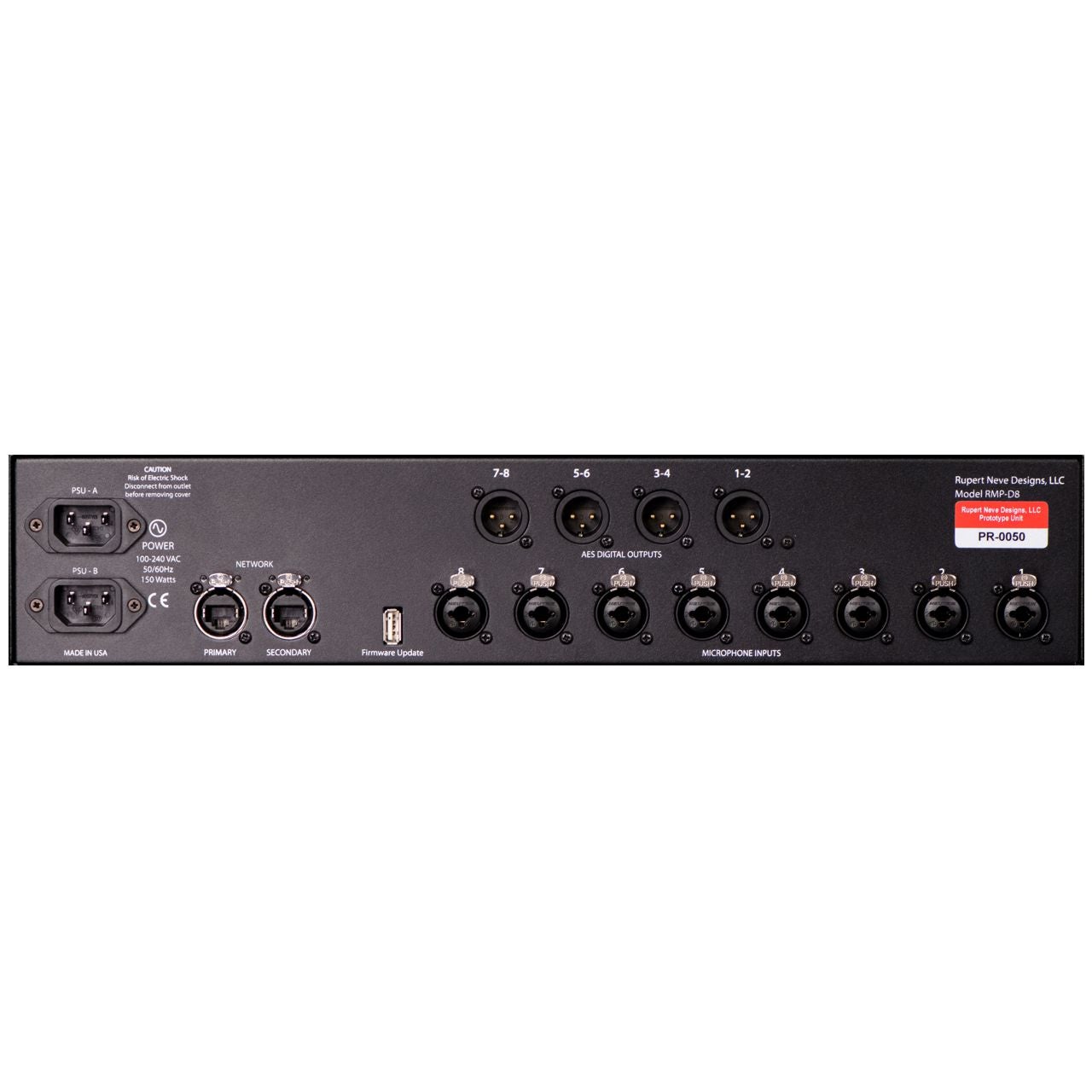 Rupert Neve RMP-D8 8-kanaals microfoonvoorversterker met DANTE