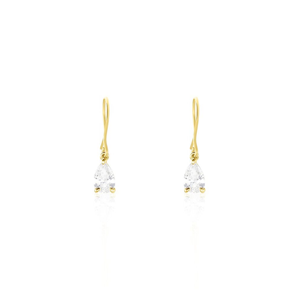 Boucles D'oreilles Puces Kalyne Or Jaune Oxyde De Zirconium