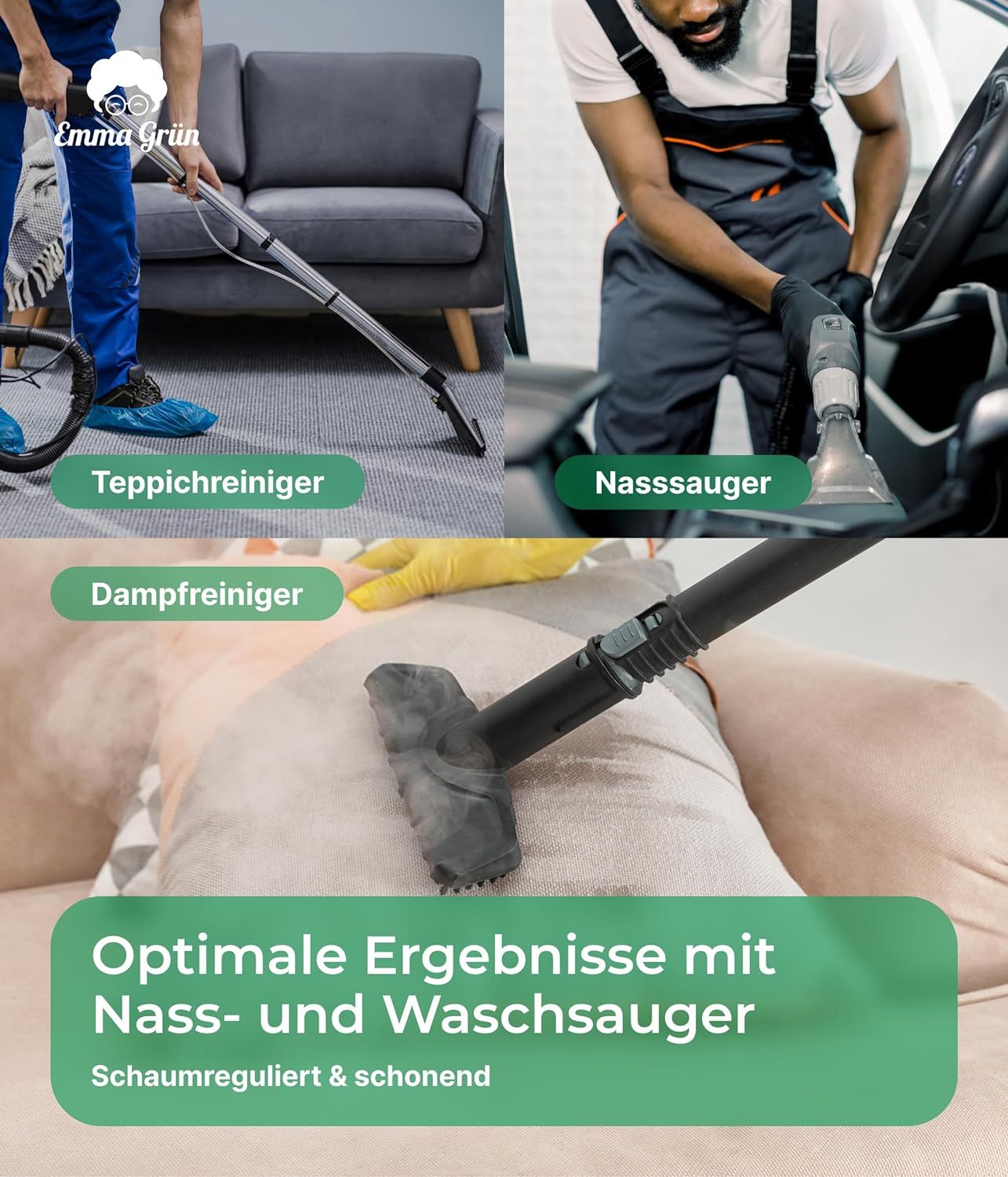 Emma Grün® Polsterreiniger Konzentrat für Waschsauger & Nasssauger