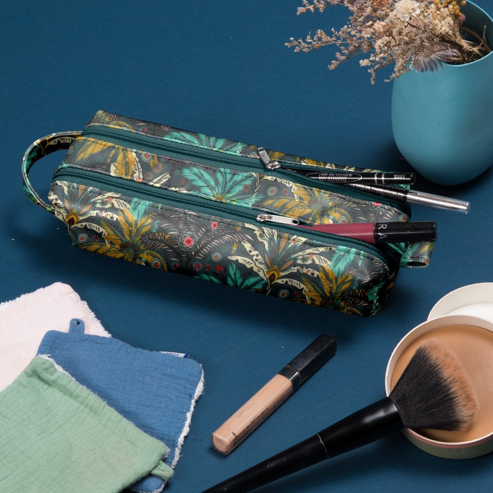 Trousse Double Compartiment Palmia Emeraude