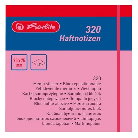 Herlitz Haftnotizen, 75 x 75 mm, Neonfarben