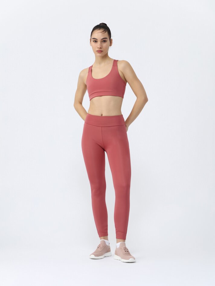 Calça legging esportiva básica - Terracota